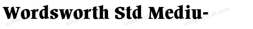 Wordsworth Std Mediu字体转换